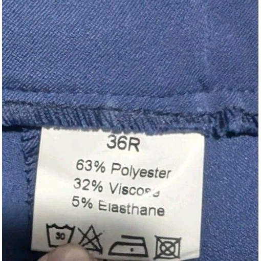 Piper By Smartpak 36r Knee Patch Breeches Riding Pants Blue Nwt Equestrian — image 5 of 8